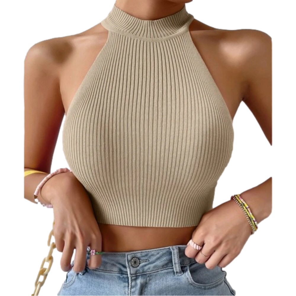Nude Crop Top